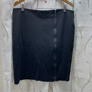 Laura Plus Pencil Skirt Women 14 Black Excellent Asymmetrical‎ Exposed Zipper